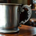 Brooks Lexington VA Pewter Handeled Cup Vintage